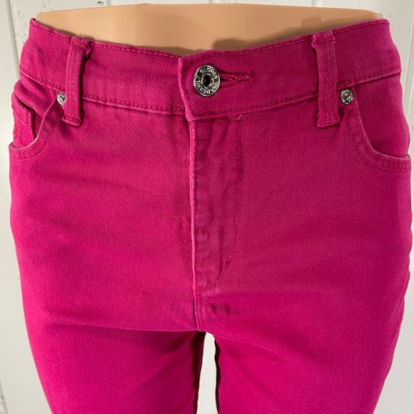 *Gloria Vanderbilt  Women's  Pink Cuffed Jean Capri Sz 8 - Picture 9 of 16
